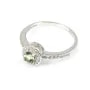 Bague tourmaline rouge & zirconium en argent 925 rhodié x 1pc