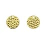 Ciondolo rotondo con motivo, in ottone grezzo 12mm x 10pz