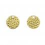 Breloque ronde à motif, en laiton brut 15mm x 1pc