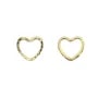 Spacers heart in raw brass 6mm x 20pcs