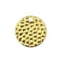 Ciondolo rotondo con motivo, in ottone grezzo 12mm x 10pz