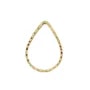 Spacer in raw brass, drop shape 12x17mm x 20pcs
