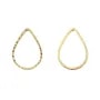 Spacer in raw brass, drop shape 12x17mm x 20pcs