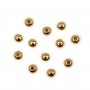 Perla redonda de 6 mm - Acero inoxidable 304 dorado x 10 unidades