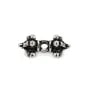 Perla intercalaire étnica 7x15mm - Plata 925 ennegrecida x 1ud