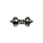 Perla intercalaire étnica 7x15mm - Plata 925 ennegrecida x 1ud