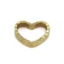 Spacers heart in raw brass 6mm x 20pcs