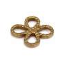 Spacer Raw brass Clover 8mm x 10pcs