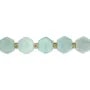 Peruvian amazonite flat hexagon 14mm x 38cm