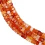 Kornaline facettierte hexagonale Rondelle 3x6mm x 38cm