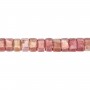 ```html
Rhodonita rondelle hexagonal facetado 3x6mm x 38cm
```
