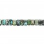 ```html
Turquoise African hexagonal faceted rondelle 3x6mm x 38cm
```