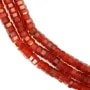```html
Agata rossa rondelle esagonale sfaccettata 3x6mm x 38cm
```