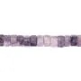 Lepidolite hexagonal faceted rondelle 3x6mm x 38cm