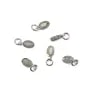 Breloque Labradorite ovale facettato 4x6mm - Argento 925 rodiato x 1pc