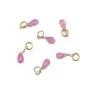Anhänger Rosa Saphir Tropfen facettiert 3x5mm - Gold gefüllt x 1 Stück