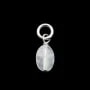 Anhänger Mondstein oval facettiert 4x6mm - Rhodiniertes Silber 925 x 1 Stk.