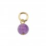 Anhänger Amethyst rund 4mm - Gold gefüllt x 1 Stück