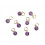 Colgante de Amatista redonda de 4mm - Gold Filled x 1ud.