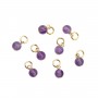 Charme Ametista tondo 4mm - Gold Filled x 1pz