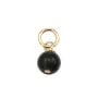 Charme in ossidiana tonda 4mm - Gold Filled x 1pz