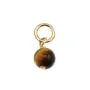 Ciondolo Occhio di Tigre tondo 4mm - Gold Filled x 1pz
