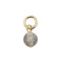 Colgante Labradorita redondo de 4mm - Gold Filled x 1 pieza