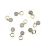 Colgante Labradorita redondo de 4mm - Gold Filled x 1 pieza