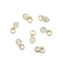Breloque Prehnite rond 4mm - Gold Filled x 1pc