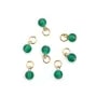 Breloque Agate verte rond 4mm - Gold Filled x 1pc