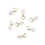 Breloque Quartz rose rond 4mm - Gold Filled x 1pc