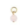 Charme Quarzo rosa tondo 4mm - Gold Filled x 1pz
