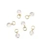 Quarz Anhänger rund 4mm - Gold gefüllt x 1 Stück