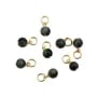 Pingente de Jaspé Kambaba redondo 4mm - Banhado a Ouro x 1 unidade