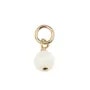 Colgante de nácar blanco redondo de 4 mm - Gold Filled x 1 pieza