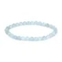 Bracciale in acquamarina tonda 6mm - Elastico x 1pz