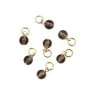 Rauchquarz-Anhänger rund 4mm - Gold gefüllt x 1 Stück