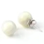 Brinco prata 925 jade 6mm x 2pcs