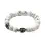 Bracelet de Howlite matte & perle de culture de Tahiti