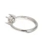 Verstellbarer Ring für runden Cabochon 6mm - Rhodiniertes 925er Silber x 1 Stück