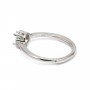 Anillo ajustable con pavé para engaste redondo de 4 mm - circonia cúbica y plata de ley 925 rodinada x 1 ud.