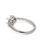 Anillo ajustable con pavé para engaste redondo de 6 mm - circonia cúbica y plata de ley 925 rodinada x 1 ud.