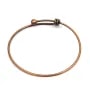 Pulseira ajustável, em metal de cor cobre, 68mm x 1 unidade