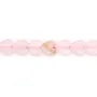 Quartz rose coeur 6mm x 38cm