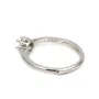 Adjustable pave setting ring for 3mm round stone - cubic zirconia & Rhodium-plated 925 Silver x 1pc