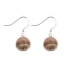 Boucles d'oreilles argent 925 rhodochrosite 12mm x 2pcs 