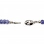 Tanzanite faceted round bead necklace x 45cm