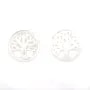 Gray round mother-of-pearl bead 12mm x 1pc