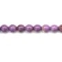Phosphosiderite violet clair, de forme ronde, 6 - 7mm x 40cm