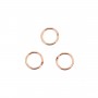 Gold filled rose 14 carats closed rings 0.64x6mm x 10pcs